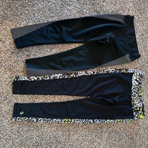 Stylish Black and Patterned Women's Leggings